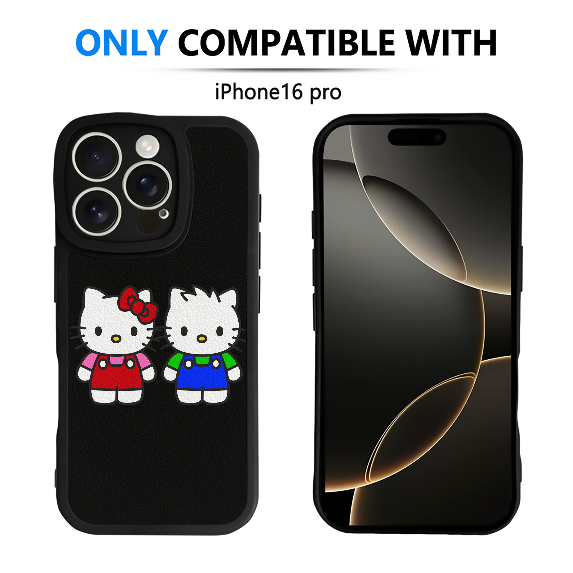 （画像用） Hello Kitty ハローキティ 【iPhone 16シリーズ対応】シリコンスマホケース（レザー調） 材質：シリコン